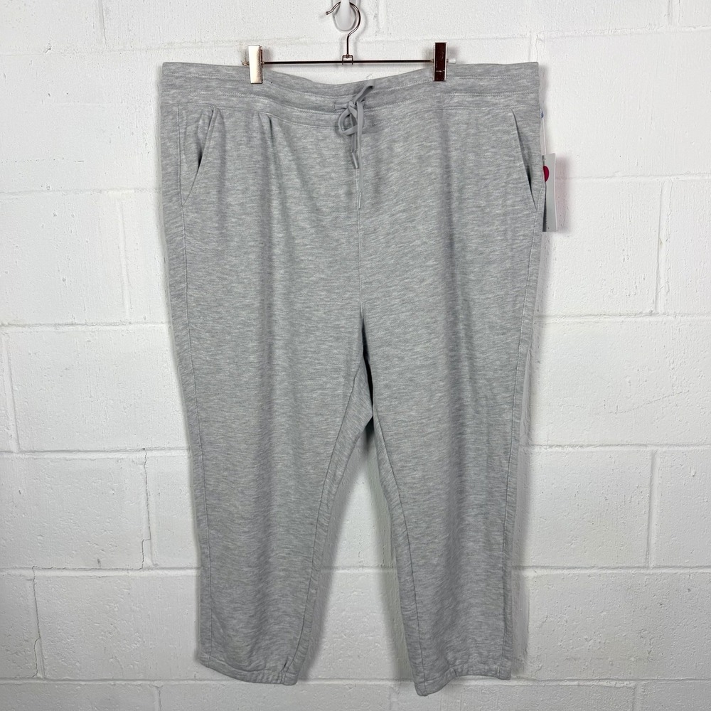 Yogalicious NWT Capri Jogger Sweatpants Size 3X Gray Soft Casual Workout Gym